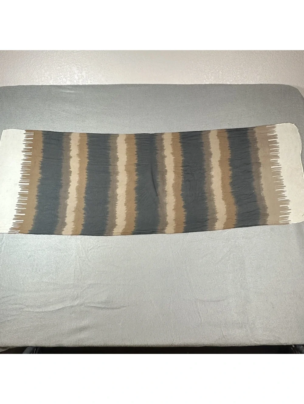 Vintage Lightweight Brown and Black Striped Scarf
